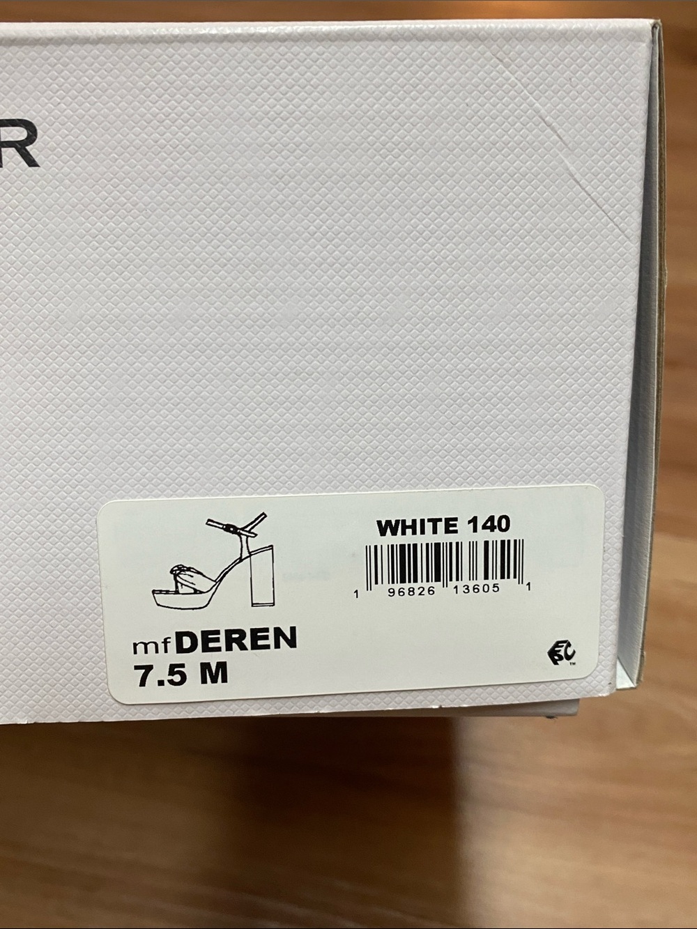 Marc Fisher Women's Deren High Block Heel Platform Sandals “White” Size 7.5M - Picture 9 of 11